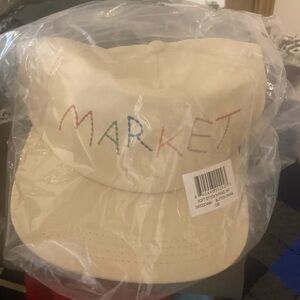 Market Embroidered Kids' Cream Cap